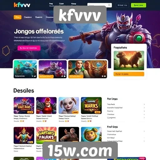 Avaliação do design do site de jogos kfvvv